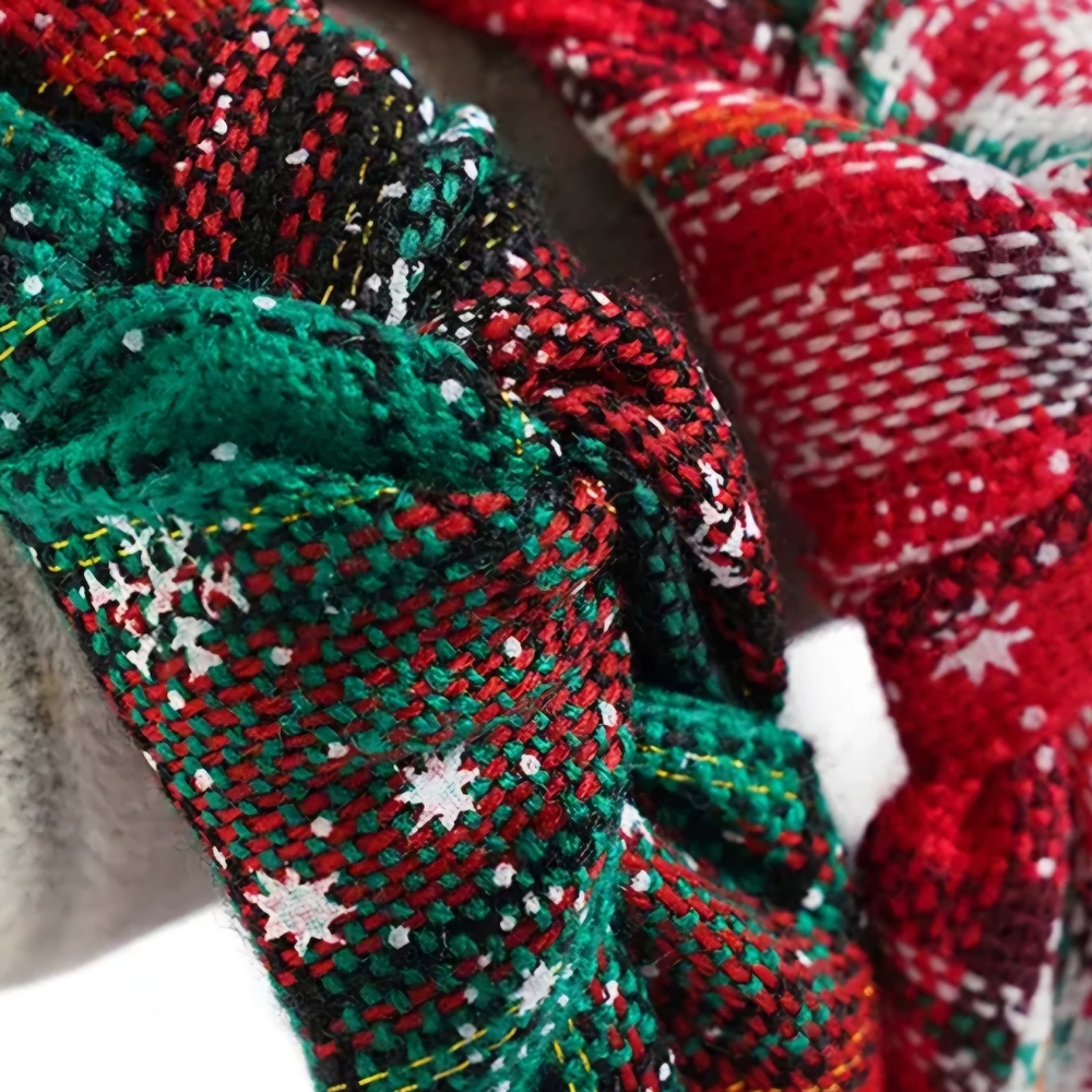Headband Knotted Hair Accessories Plaid Red White - Picture 4 of 11